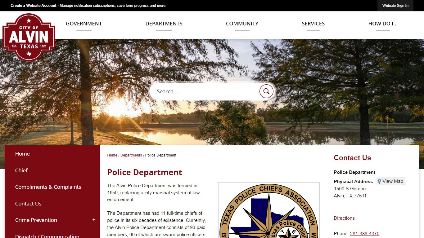 Police Department | Alvin, TX